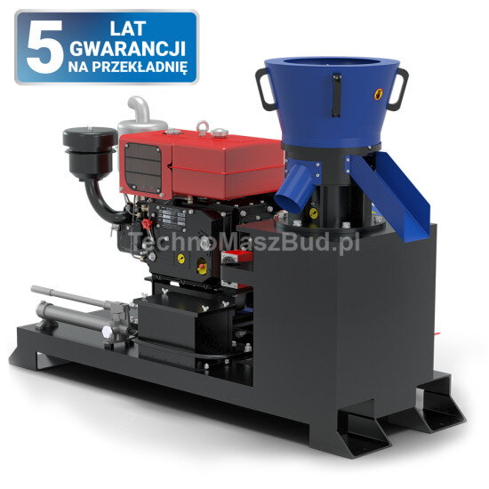 Pelletovací lis PRIME-300 s dieselovým motorom.